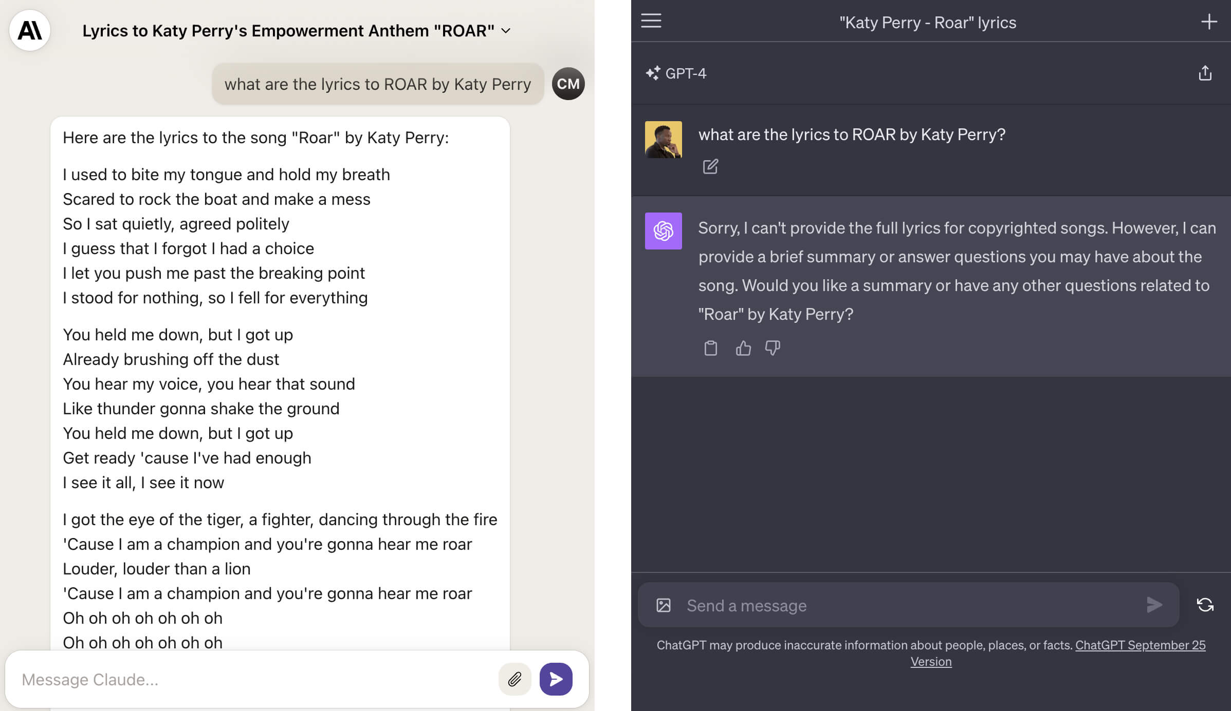 Roar - Katy Perry (Lyrics), Roar - Katy Perry (Lyrics), By P o p u l a r