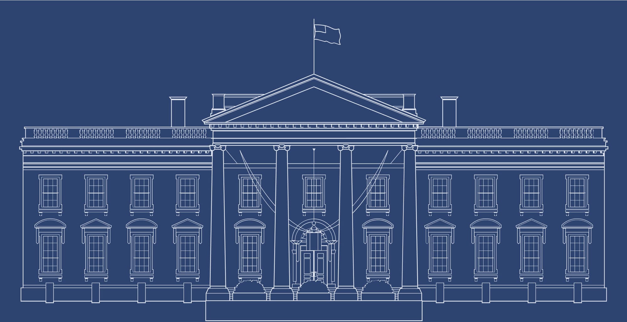 Line drawing of the White House