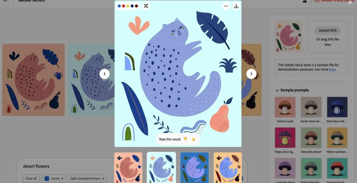 Adobe Adds Vector Recoloring Tools to Firefly