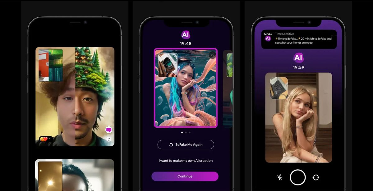Meet BeFake, An AI-Powered Social Media App for "Digital Self-Expression"