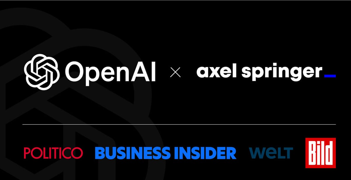 OpenAI and Axel Springer Form Global Partnership to Bring News Content to ChatGPT