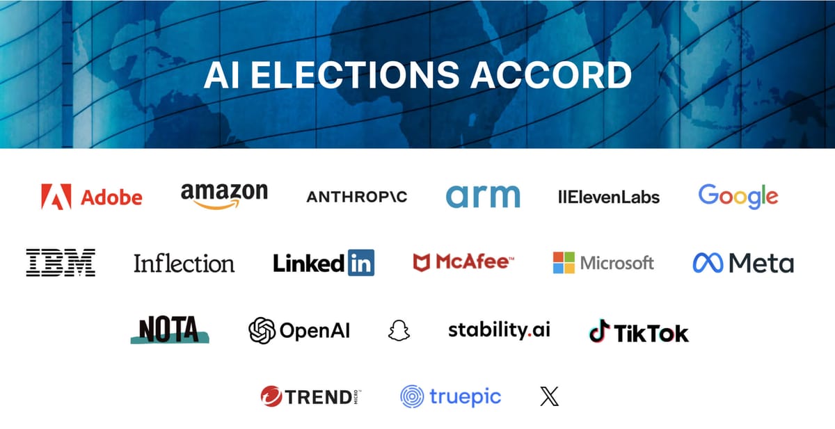 Leading Tech Companies Pledge to Protect 2024 Elections from Deceptive AI
