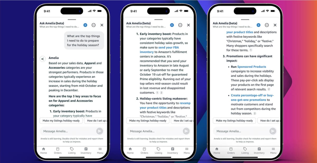Amazon Unveils Project Amelia, an AI Assistant for Sellers