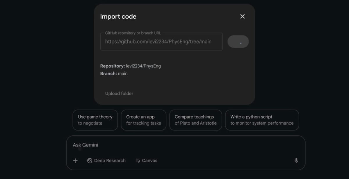 Google Adds GitHub Integration to Gemini Advanced