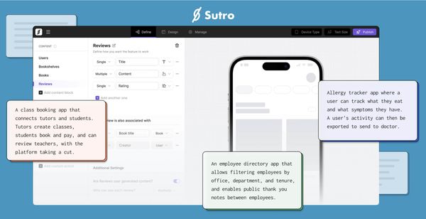 Sutro Promises App Creation Without Coding in Minutes